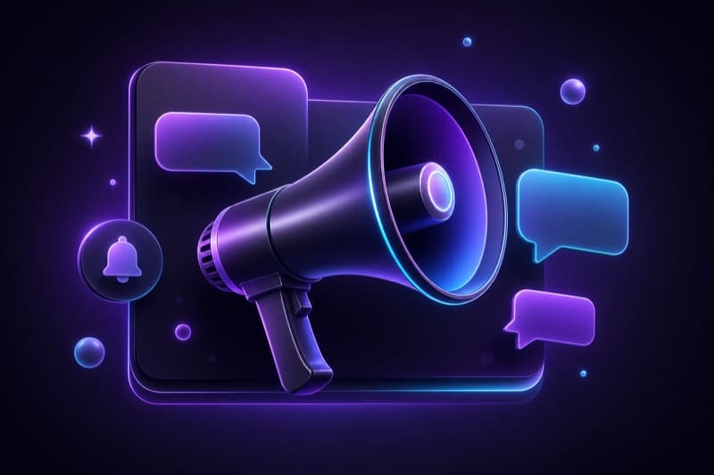 Announcements — broadcast updates to guests