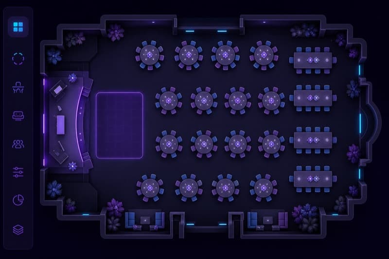 Seating management — venue floor plans and charts